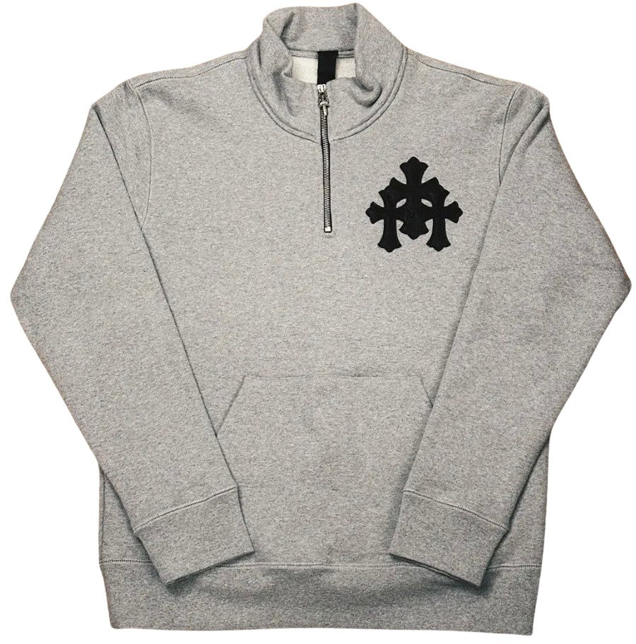 CHROME HEARTS 'PAPER JAM' GREY QUARTER ZIP