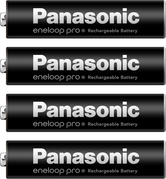 Panasonic 【exclusive】 Panasonic Eneloop Pro High-End Model (High Capacity Model) [Minimum Capacity 930mAh/Repeat Times 150 Times] AA Rechargeable Batteries, 4 Pack eneloop pro BK-4HCD/4HA