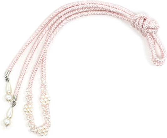 Kyoetsu Women's Obikazari Kazarihimo Decorative Cord Yukata Accessory w/ Faux Pearls