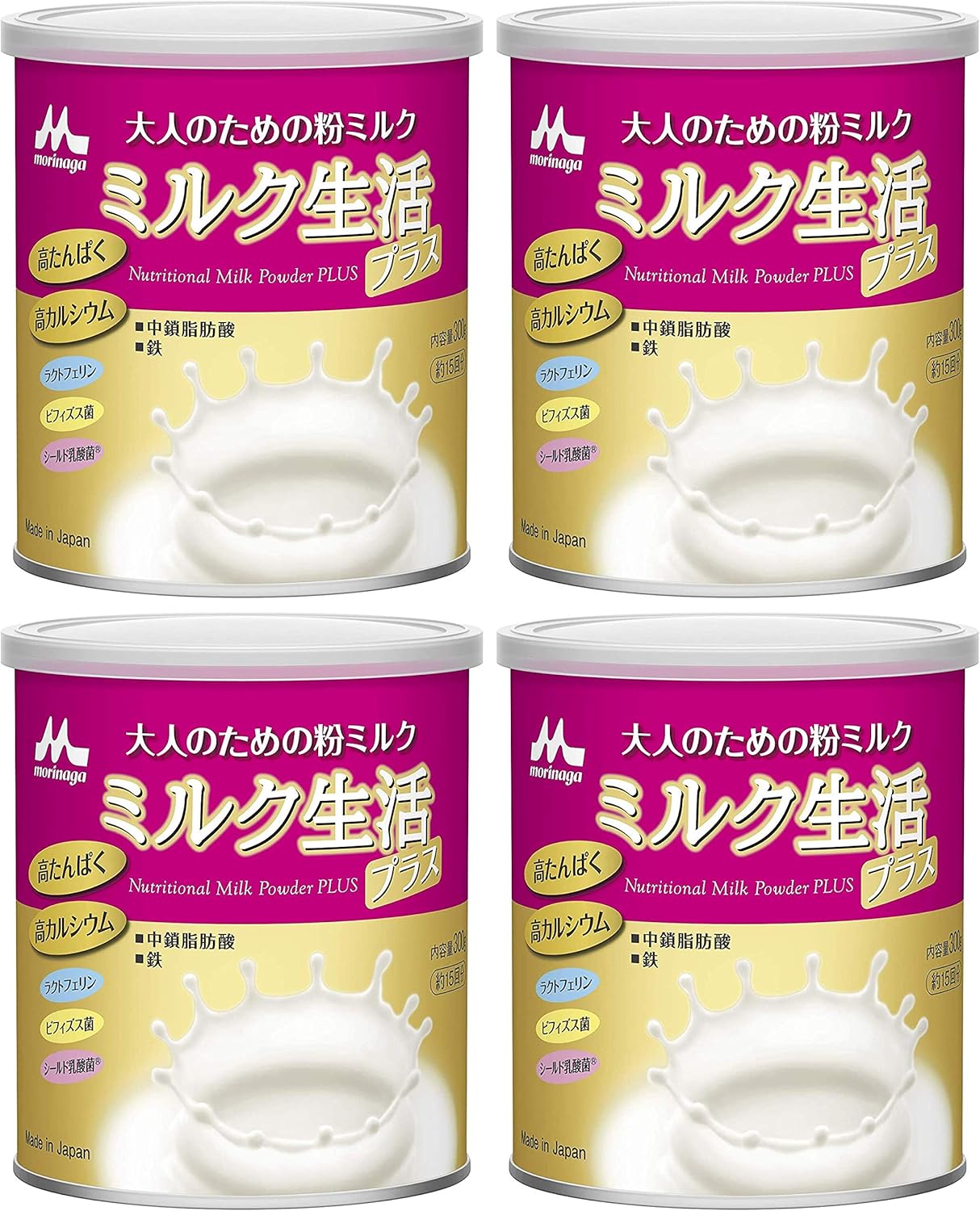 Morinaga Milk Lifestyle Plus 10.6 oz (300 g), Set of 4