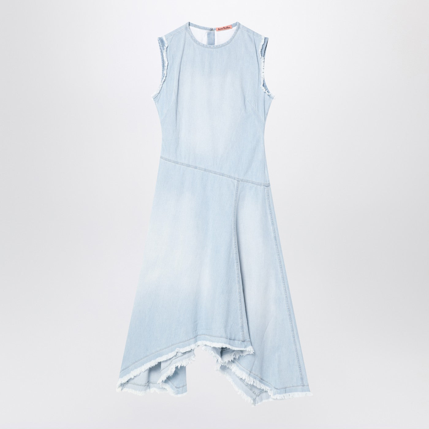Acne Studios にきびスタジオライトブルーデニム非対称ドレス - Image 1