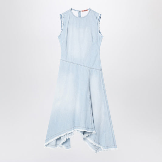 Acne Studios にきびスタジオライトブルーデニム非対称ドレス - Image 1