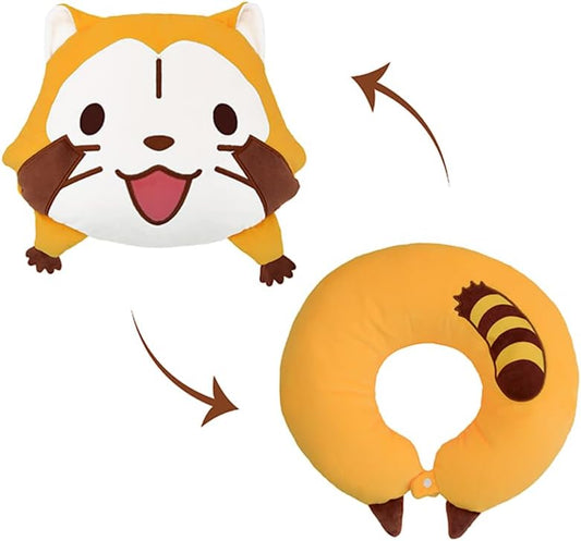 Rasskull 2-Way Neck Pillow & Cushion, Travel Supplies, Character Goods, Animation, Convenient Goods, Daily Goods