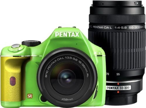 PENTAX DSLR K-x Double Zoom Kit Green/Yellow 044