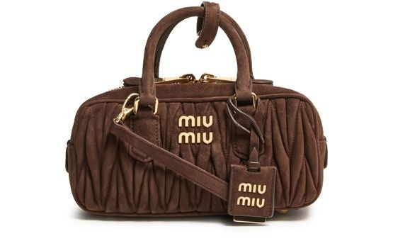 MIU MIU Small quilted suede Arcadie bag - Image 1