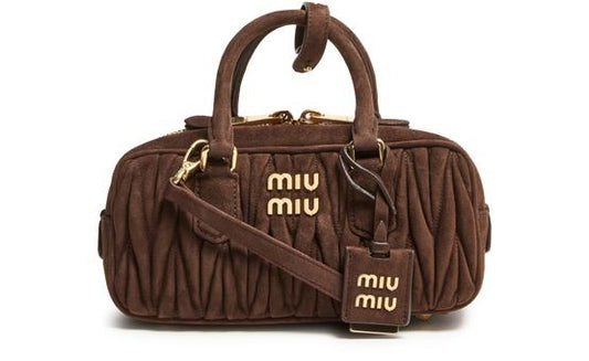 MIU MIU Small quilted suede Arcadie bag - Image 1