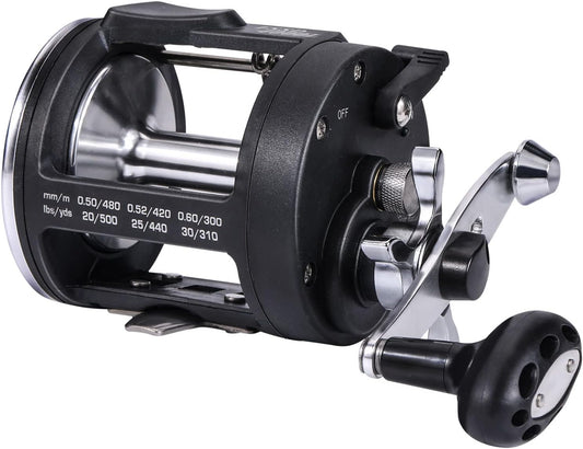 Sougayilang Trolling Reel Level Wind Fishing Reel Salmon-3000 Right Hand Conventional Reel