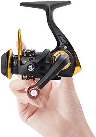 Spinning Reel, No. 500, Fishing Reel, Lightweight, Maximum Drag Force, 11.0 lbs (5 kg), Easy to Toss, Saltwater, Fresh Water, Left/Right Interchangeable Handle, Gear Ratio: 5.2:1 YU61