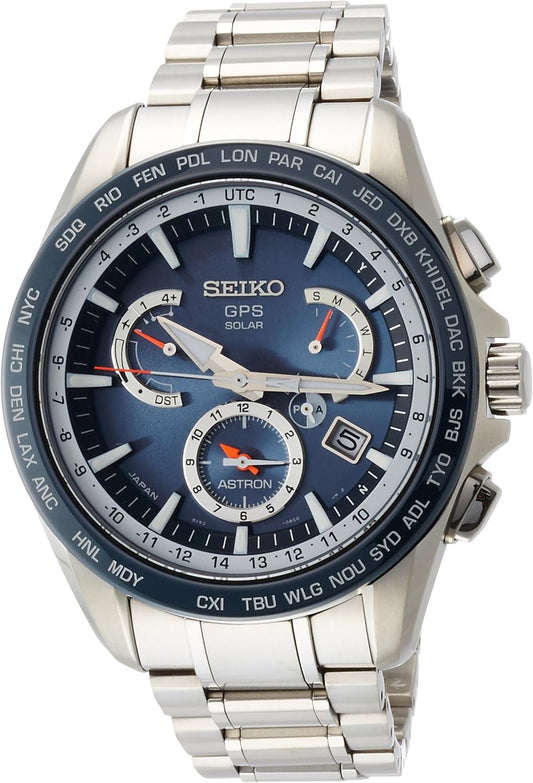 [セイコーウォッチ] 腕時計 アストロン GPSソーラー デュアルタイム SBXB053 メンズ シルバー