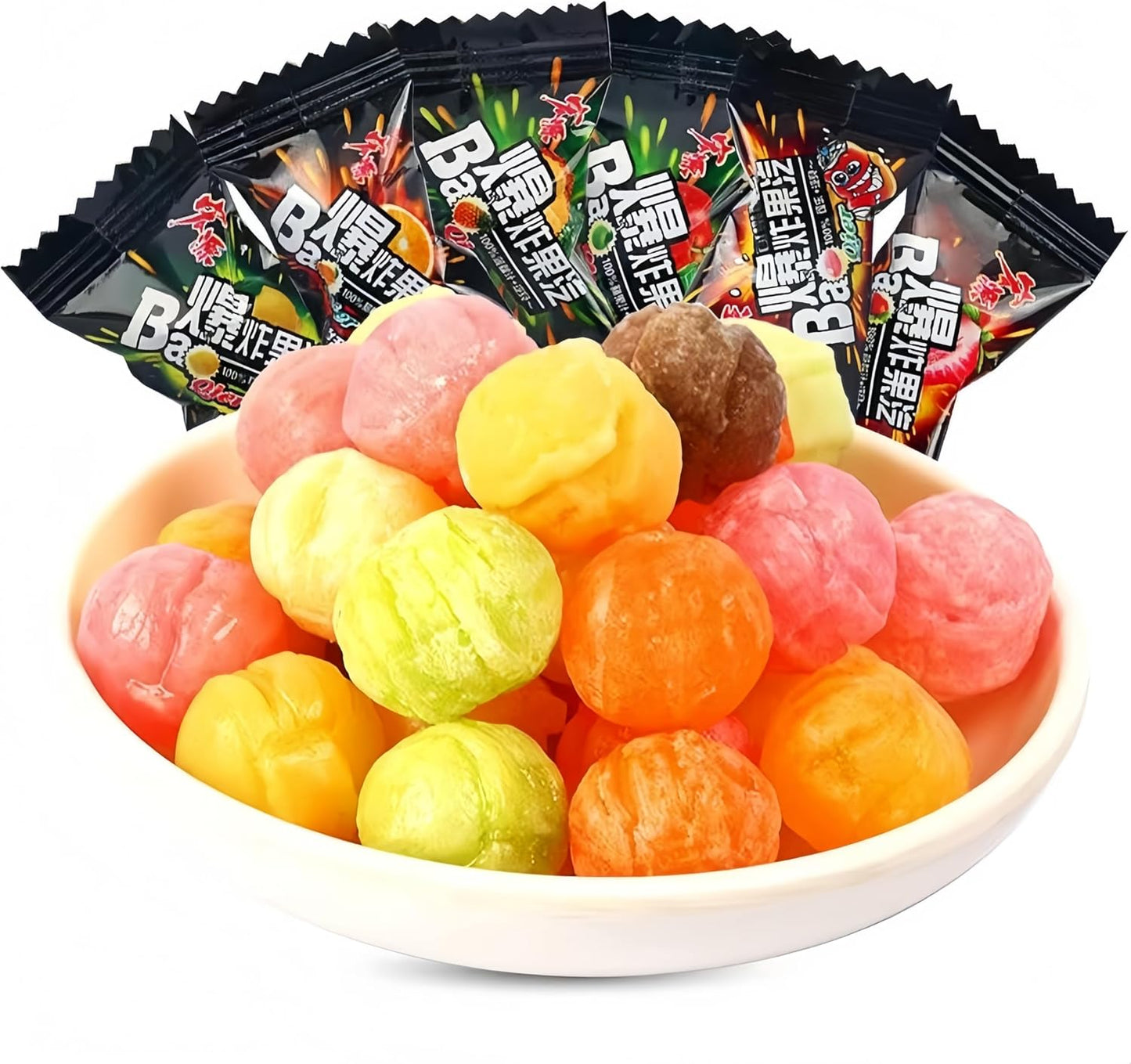 WSYLS-Explosion Fruit Pop 350g Mixed Flavor Fun Candy Party Gift Fresh Foam Fruity Snack Share Pack