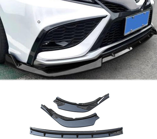 Toyota Camry 70 Series WS "Leather Package" (2021 - Current) Front Lip Accessory Dress Up Refurbished Parts Easy Installation 3PCS Carbon Pattern
