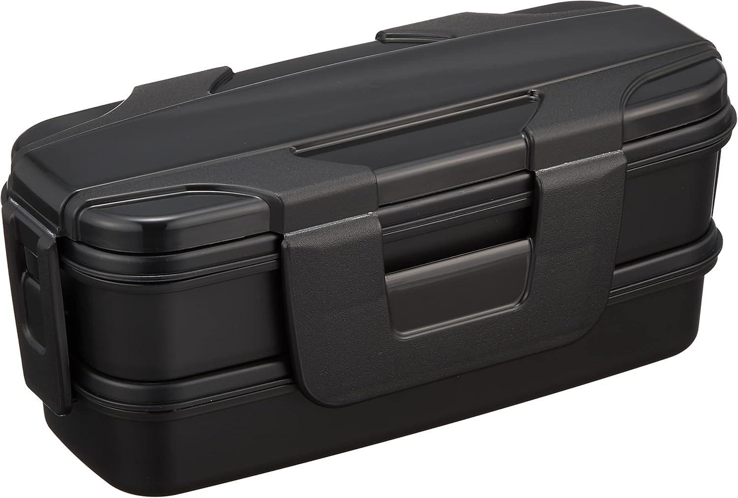 OSK BLW-26H Men's 2-Tier Lunch Box, Lockfour 17.2 fl oz (510 ml) + 14.9 fl oz (440 ml) (4 Locks, Securely Sealed, No Gaskets, Easy to Clean, Silver Ion), Made in Japan, Dishwasher Safe