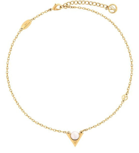 V For Vuitton Pearl And Metal Necklace - Image 1