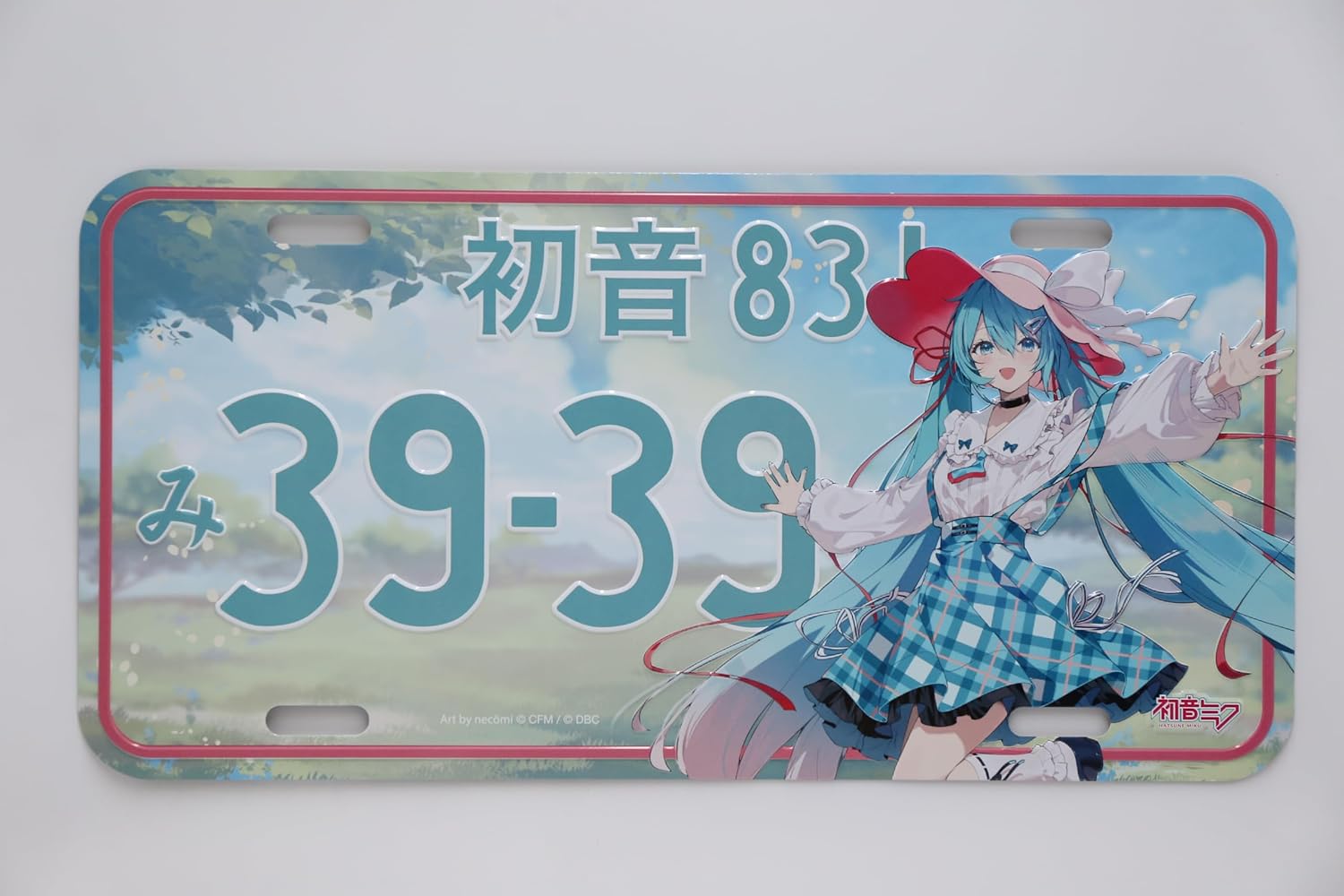 Hatsune Miku License Plate (CANBUS2025 Ver.) Aluminum Plate Interior Photography