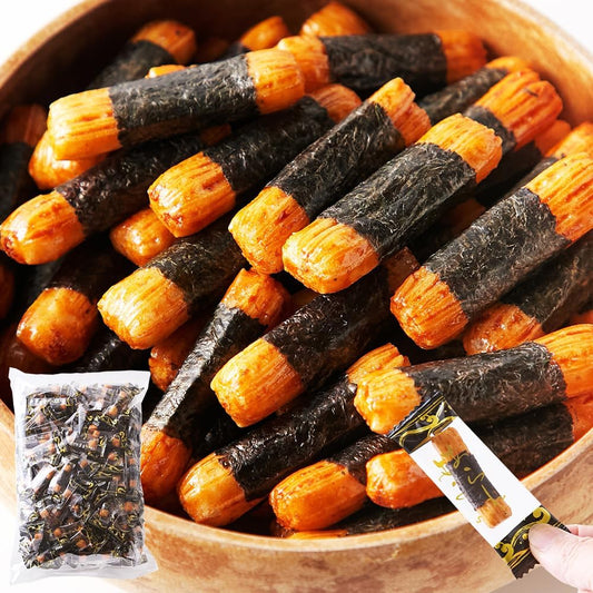 Tennensei Nori Maki Arare Concentrated Soy Sauce (1 Bag) Individually Wrapped, Commercial Use, Large Capacity, Senbei, Rice Crackers, Okak, O-senbei, Gift, Rice Snacks, Arare, Snacks