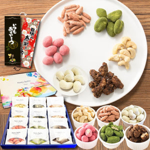 Nuts-holic Assorted Nuts, 6 Types x 2 Bags Assortment (12 Total), Sweets, Strawberry Chocolate, Matcha Pecans, Black Truffle Salt Cashews, Cheese Cashews, Brown Sugar Walnuts, Shrimp Salt Almonds,