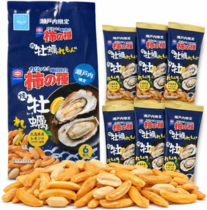 Setouchi Limited Kameda Persimmon Seeds, Roasted Oyster Lemon Flavor, 6 Bags, Lemon From Hiroshima Prefecture, Souvenir, Hiroshima
