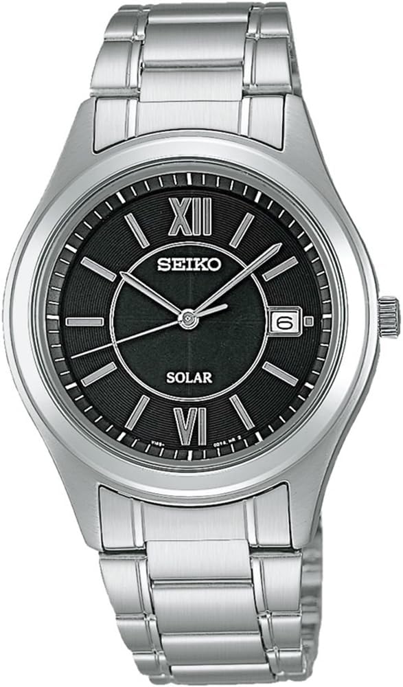 Seiko SBPN061 Solar Quartz Men's Wristwatch, Silver, Bracelet Type