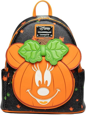 Loungefly Disney Ladies Backpack Glow in The Dark Pumpkin Minnie Mouse, Multicolor, One Size, Wdbk3353