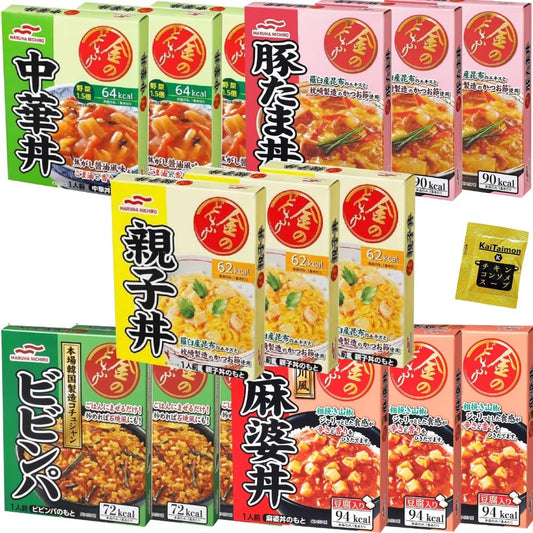Maruha Nichiro Gold Bowl Assortment, Retort, Set of 15, 5 Types x 3 Each, kaitaimon Original Chicken Consomme Soup Included
