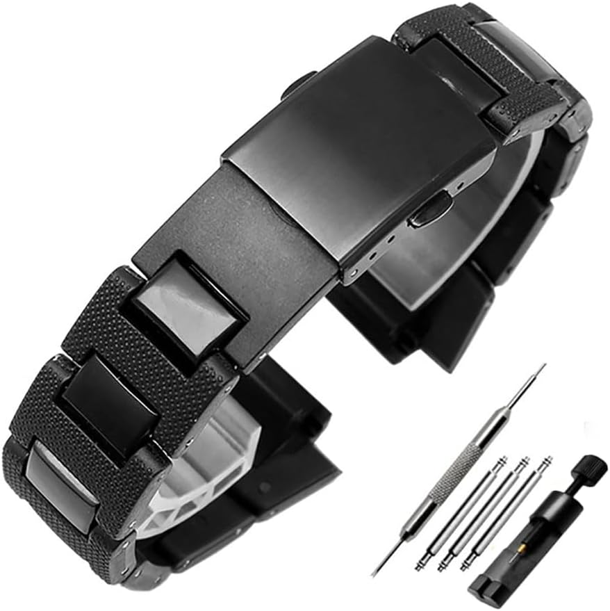 [Zealbeaty] Small Square Watch Repair Plastic Steel Strap DW5600/GBX-100/M5610/GA2100 26*16mm