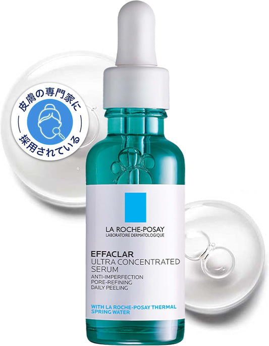 La Roche-Posay Serum Efacura Peel Care Serum, Sensitive Skin, Salicylic Acid, Mixed Skin, Pores, Green Peel Care, 1.1 fl oz (30 ml)