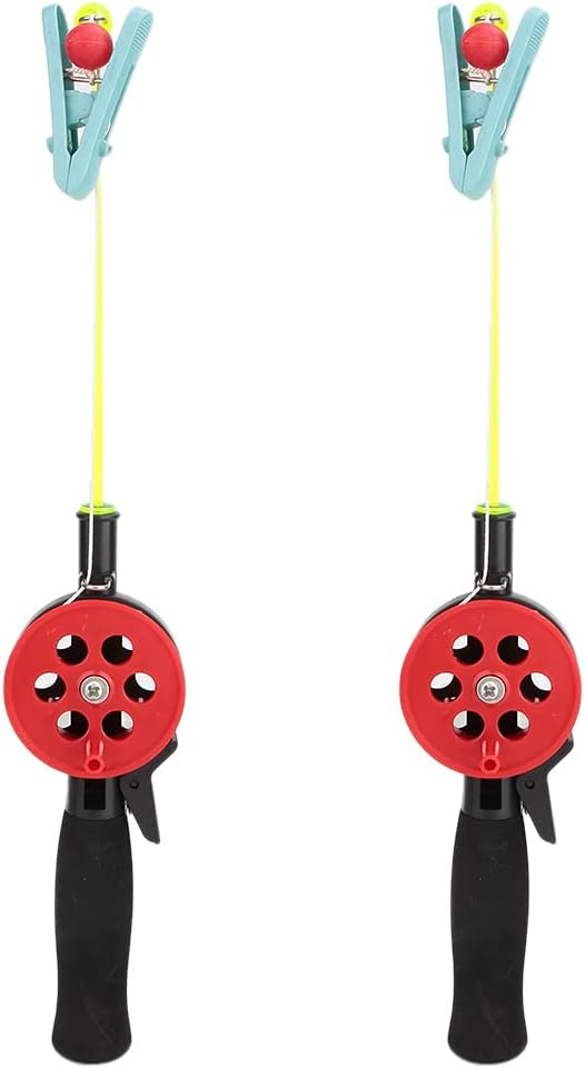 2 Fishing Rods, Mini Portable Rod and Reel Combo, Ice Hole Fishing Crab Kids Fishing, Shrimp Fishing