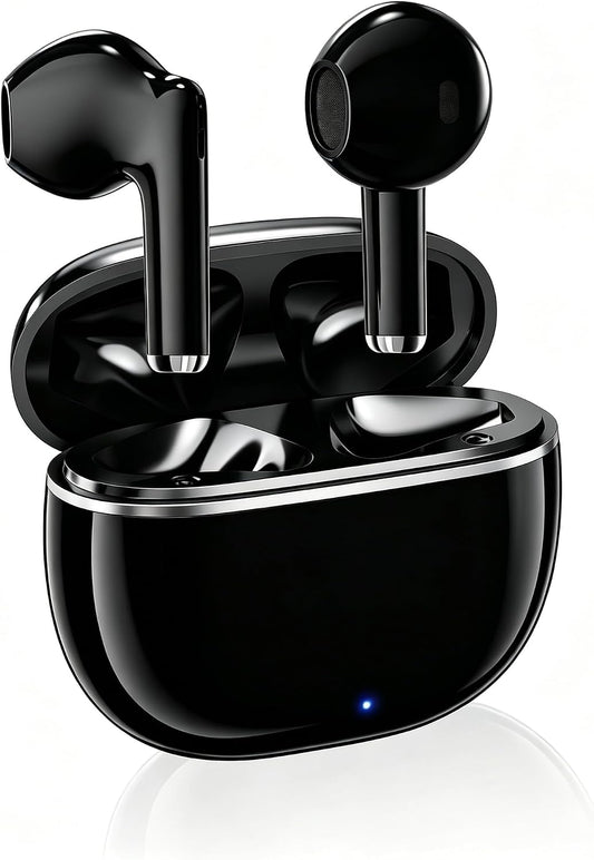 AOKIMI Wireless Earphones, Bluetooth Earbuds V12, Small Lightweight, Bluetooth Hi-Fi, Up to 36 Hours Playback, Cordless, ENC Noise Canceling, Automatic Pairing, Type-C Charging, Microphone Included