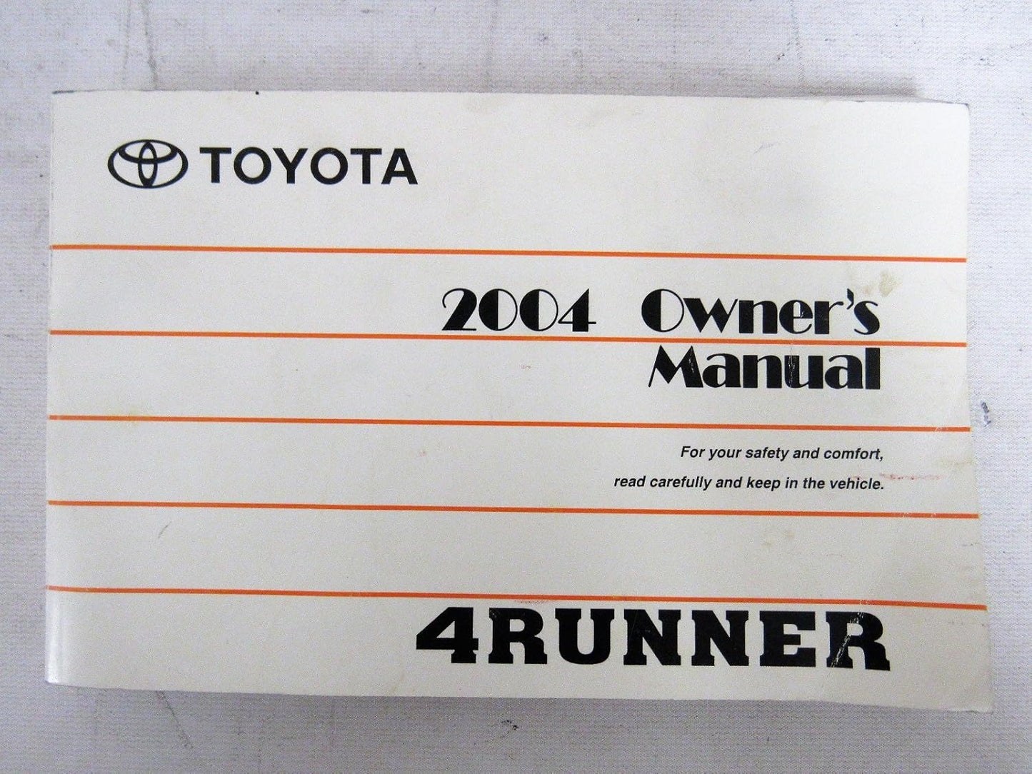 2004 Toyota 4Runner 4 Runner Owners Manual