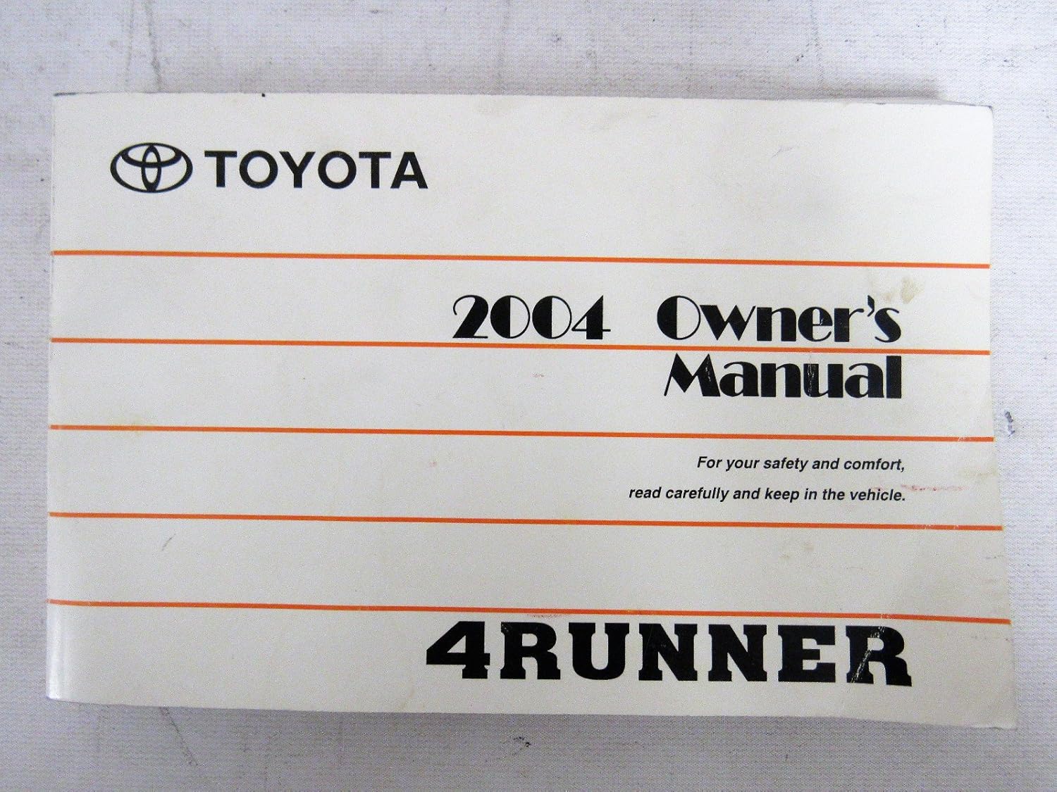 2004 Toyota 4Runner 4 Runner Owners Manual