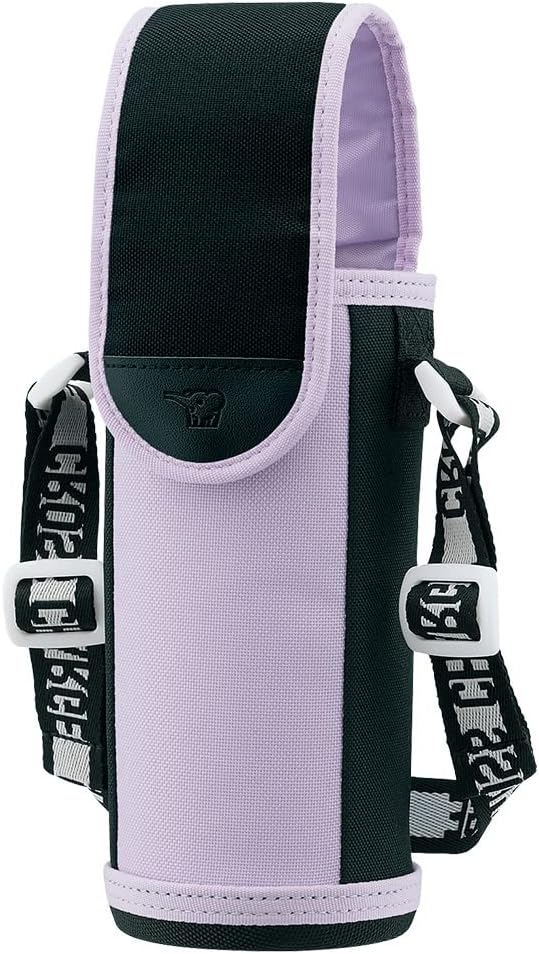 Zojirushi Mahobin MC-BA02-VZ Water Bottle Cover, 16.2 fl oz (480 ml), Shoulder Strap, Machine Washable, Easy to Stand, Durable Bottle, Stainless Steel Bottle Cover, Lavender