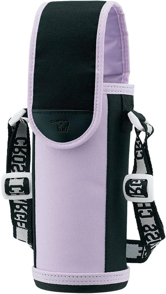 Zojirushi Mahobin MC-BA02-VZ Water Bottle Cover, 16.2 fl oz (480 ml), Shoulder Strap, Machine Washable, Easy to Stand, Durable Bottle, Stainless Steel Bottle Cover, Lavender