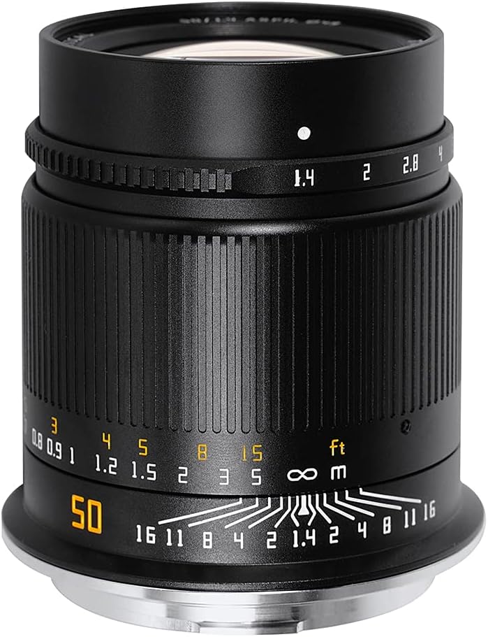 TTArtisan 50mm f/1.4 ASPH RF Mount EOS-R Black Lens Brand Optics
