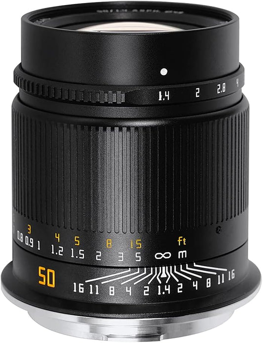 TTArtisan 50mm f/1.4 ASPH RF Mount EOS-R Black Lens Brand Optics