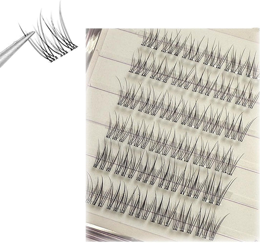 False Eyelashes, Glue, Partial False Eyelashes, Self Adhesive, Transparent Axis, No Glue Required, Large Capacity, Easy to Make Your Eyes Larger, Segmented Self Adhesive Eyelashes, Natural