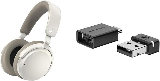 [Set] Sennheiser Wireless Headphones ACCENTUM Wireless White + Bluetooth Transmitter BTD 600 USB Adapter