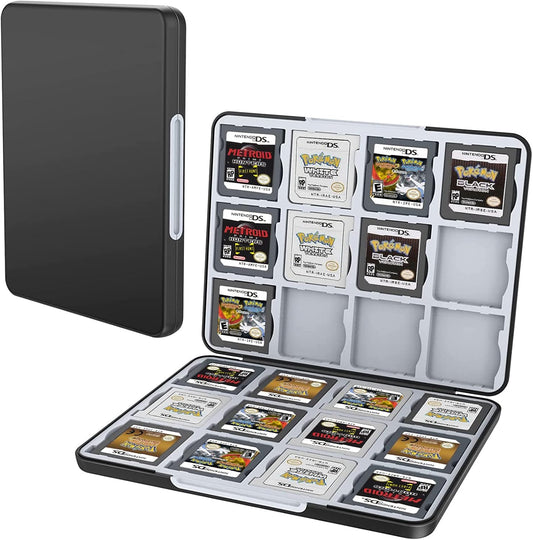 PGRTYOF 3DS ケース DS ソフトケース 3DS カードケース 24枚収納 NS 3DS 3DSXL 2DS 2DSXL DS DSi対応 カード整理ケース 収納 ポーチ、ゲームケース 収納 3DSソフト収納ケース 3DS カセットケース『黒色』