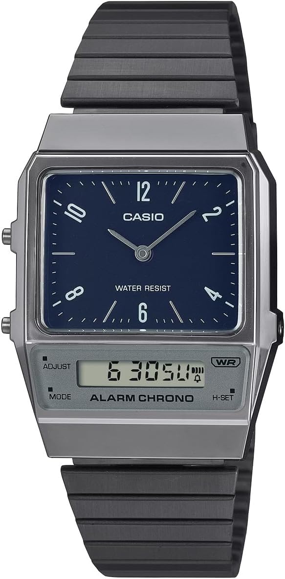Casio Ana-Digi AQ-800EB-2A, Cheap Casio Standard, Navy, Black, Arabic Index, Watch, Analog, Digital, Men's, Women's, Unisex, Reprinted Design, Digiana, sports