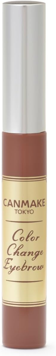Canmake Color Change Eyebrow 08, Almond Brown, 0.16 oz (4.4 g), Eyebrow Mascara, Highly Coloring, Off with Hot Water