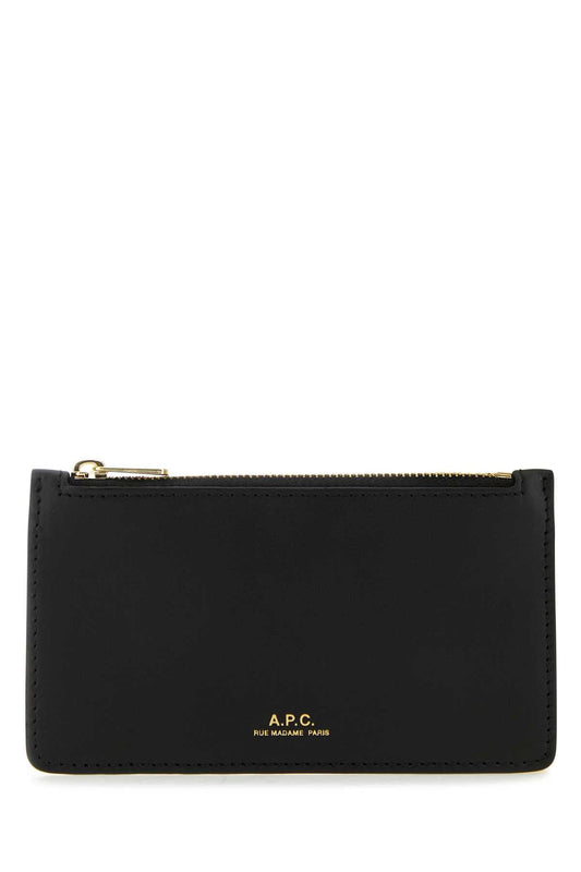 A.p.c. A.P.C.ブラックレザーウィローカードホルダー - Image 1