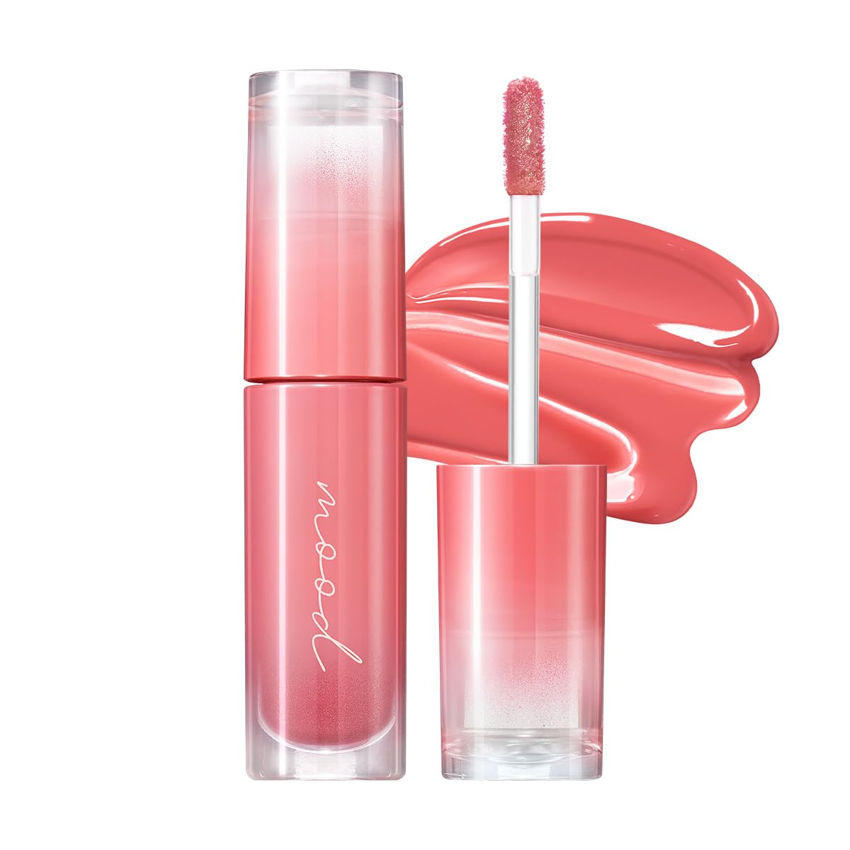 Peripera Ink Mood Glowy Tint | Tinte labial que realza los labios, naturalmente hidratante, ligero, que realza el brillo, duradero, cómodo, no pegajoso, sin película blanca (003 ROSE IN MIND)