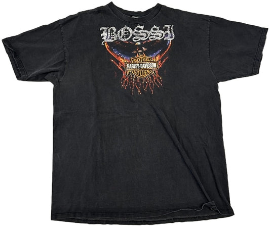 BOSSI 'SAN RAMON EAGLE' RHINESTONE VINTAGE TEE