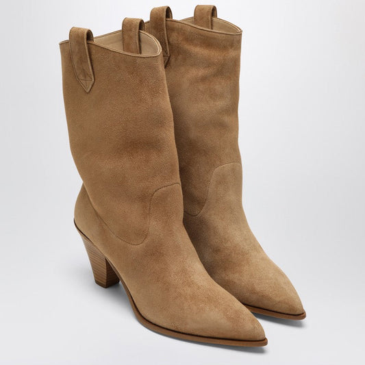 Aquazzura Boogie Camel Colored Texan Boots - Image 1