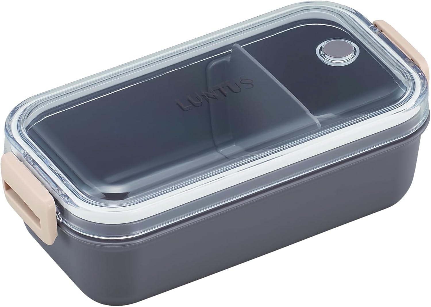 Asvel Smart Lock Bento Box, Easy to Serve, Antibacterial, C-Lantus SA500N Dome Type, 1-Tier Gray