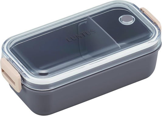 Asvel Smart Lock Bento Box, Easy to Serve, Antibacterial, C-Lantus SA500N Dome Type, 1-Tier Gray