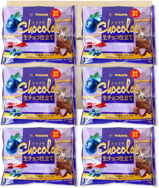 Takaoka Foods Chocolat Raw Chocolate Tailoring Blueberry 4.9 oz (140 g) x 6 Bag Set PSJBOX Chocolate Tea Confectionery Tea Time Bulk Purchase