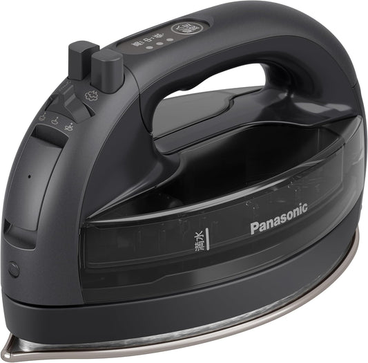 【2025 Latest Model Cordless】Panasonic Cordless Steam Iron NI-WL709-K Calm Black W-Head Stainless Steel x Nickel Coated