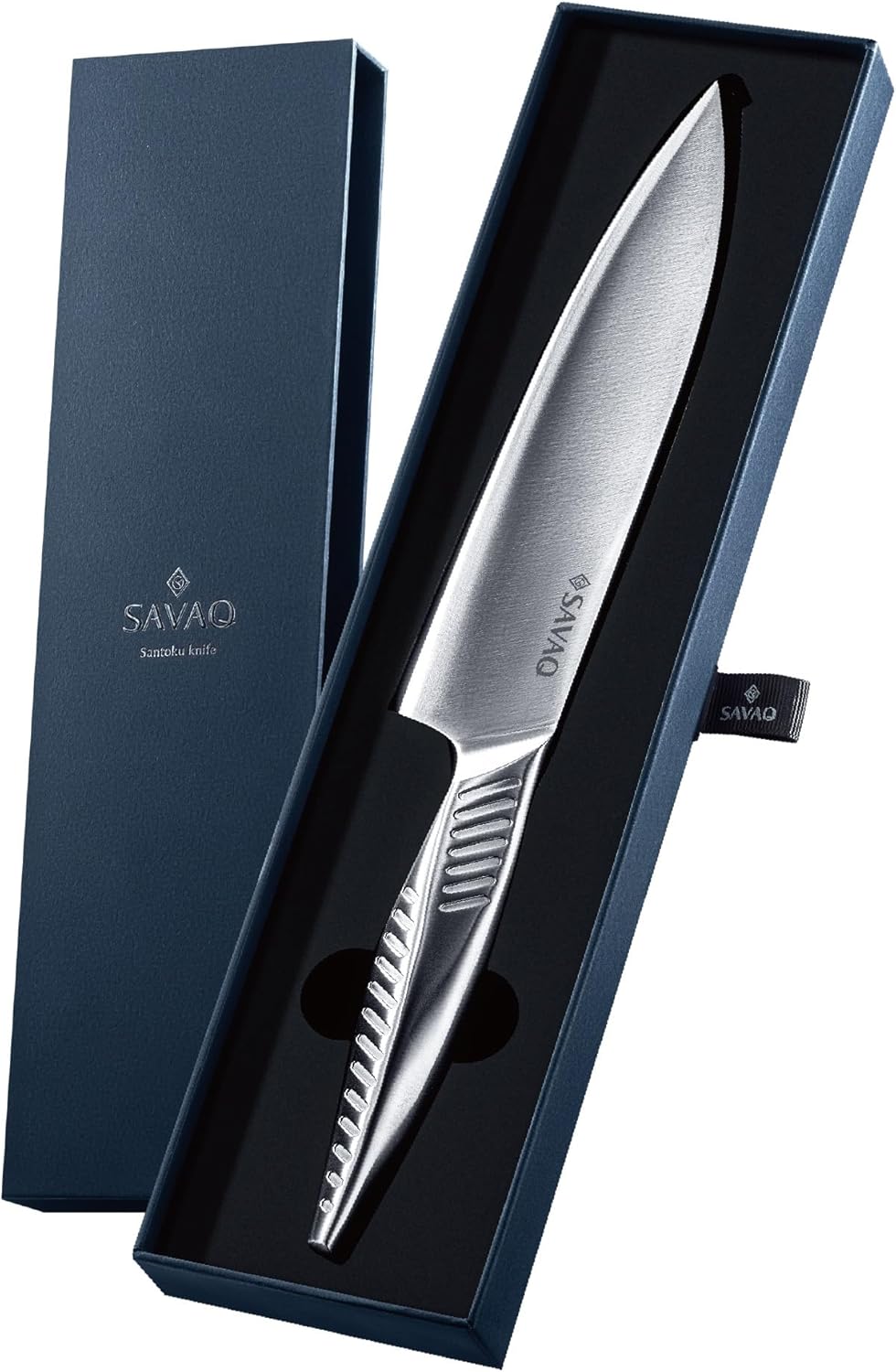 Genuine Santoku Knife, All Stainless Steel, Lightweight, Dishwasher Safe, 7.3 inches (185 mm)