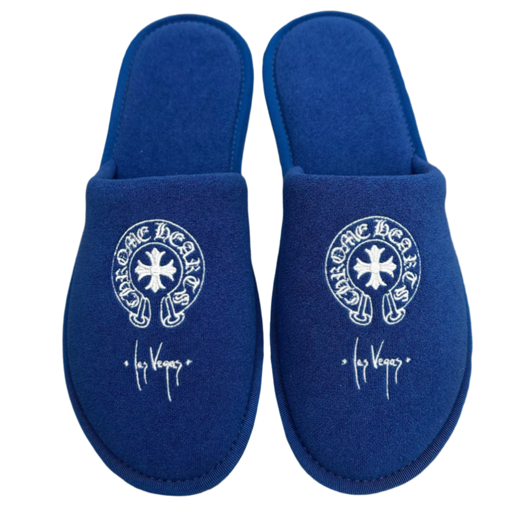 CHROME HEARTS 'BLUE' LAS VEGAS EXCLUSIVE HOTEL SLIPPERS