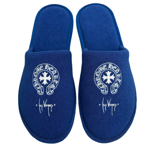 CHROME HEARTS 'BLUE' LAS VEGAS EXCLUSIVE HOTEL SLIPPERS